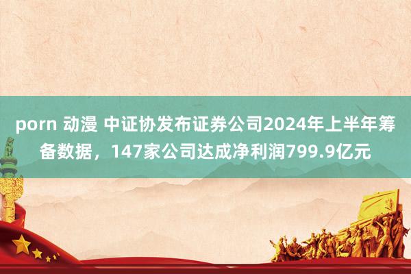 porn 动漫 中证协发布证券公司2024年上半年筹备数据，147家公司达成净利润799.9亿元