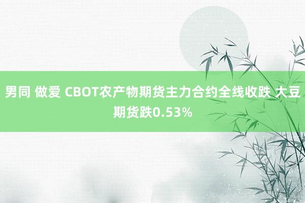 男同 做爱 CBOT农产物期货主力合约全线收跌 大豆期货跌0.53%