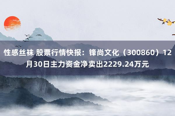 性感丝袜 股票行情快报：锋尚文化（300860）12月30日主力资金净卖出2229.24万元